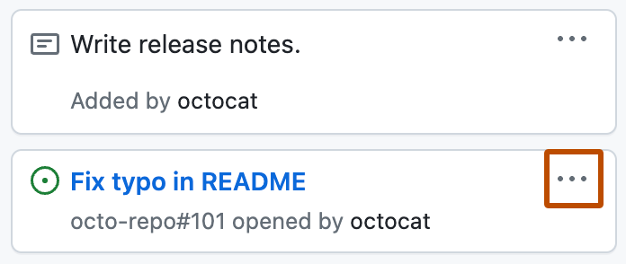 Screenshot einer Karte in einem Projekt. Das Kartenmenüsymbol ist orange umrandet.